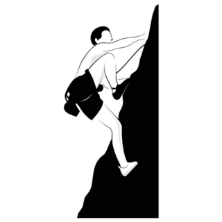 Minimalist Rock Climbing Sticker