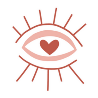 Minimalistic Abstract Love Seeing Eye Sticker