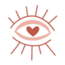 Minimalistic Abstract Love Seeing Eye Sticker