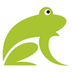 Minimalistic Stylized Frog Sticker