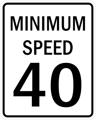 Minimum Speed 40 Sticker