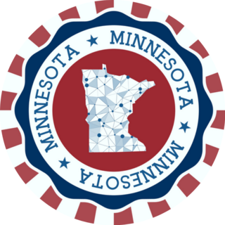 Minnesota Badge With Radial Rays Sticker