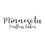 Minnesota Endless Lakes Calligraphy Sticker