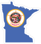 Minnesota Flag State Sticker