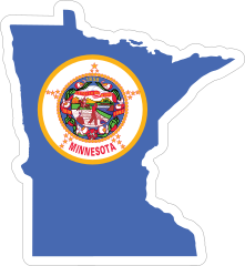 Minnesota Flag State Sticker