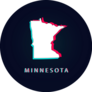 Minnesota Map 3-D Colors Sticker