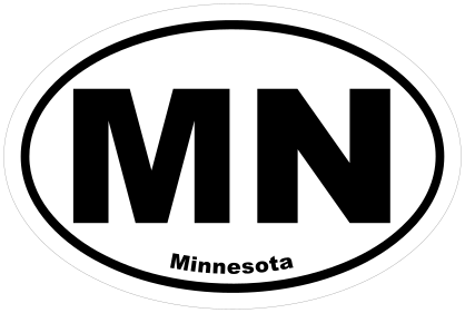 Minnesota Mn Oval Sticker