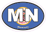 Minnesota Mn State Flag Oval Sticker
