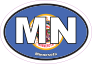 Minnesota Mn State Flag Oval Sticker