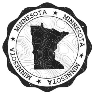 Minnesota Outdoor Stamp Topographic Sticker
