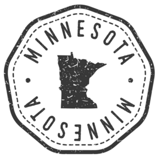Minnesota Silhouette Postal Passport Sticker