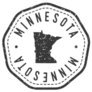 Minnesota Silhouette Postal Passport Sticker