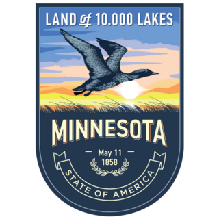 Minnesota State Emblem with Loon Sticker