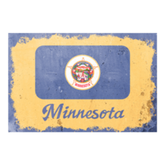 Minnesota State Flag Board Sticker