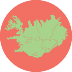 Mint Coral Iceland Sticker