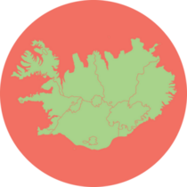 Mint Coral Iceland Sticker