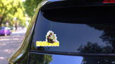 Mirror Selfie Yellow Fashion Sticker on a Rear Car Window (New) example