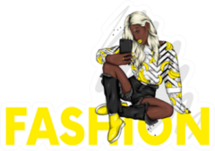 Mirror Selfie Yellow Fashion Sticker