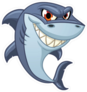 Mischievous Smiling Shark Sticker