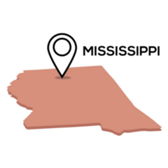 Mississippi City 3d Map Location Sticker