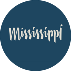 Mississippi City Usa State Word Logo Sticker