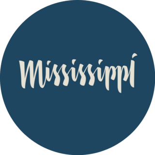 Mississippi City Usa State Word Logo Sticker