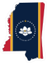 Mississippi Flag State Sticker