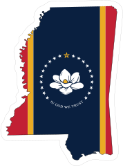 Mississippi Flag State Sticker