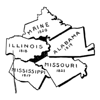 Mississippi, Illinois, Alabama, Maine And Missouri Sticker