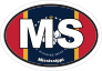 Mississippi Ms State Flag Oval Sticker