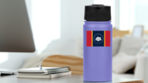 Mississippi Ms State Flag Sticker on a Water Bottle (New) example