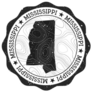 Mississippi Outdoor Stamp With Topographic Isoline Sticker