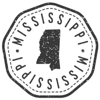 Mississippi  Postal Passport. Seal Sticker