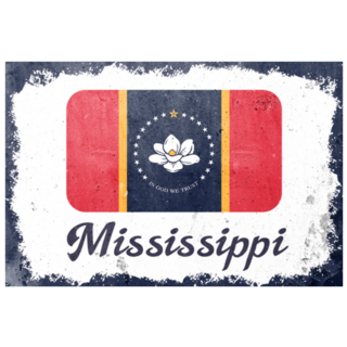 Mississippi State  Road Tin Sign Sticker
