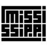 Mississippi Text Logo In Black Color. Sticker