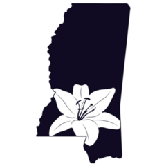 Mississippi With Lily Flower Sticker
