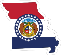 Missouri Flag State Sticker