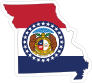 Missouri Flag State Sticker