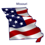 Missouri Full Of American Flag Waving In The Wind Sticker