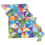 Missouri. Hand Drawn Polygons Sticker