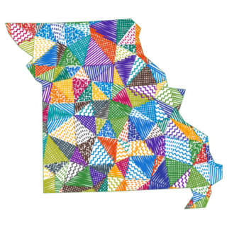 Missouri. Hand Drawn Polygons Sticker