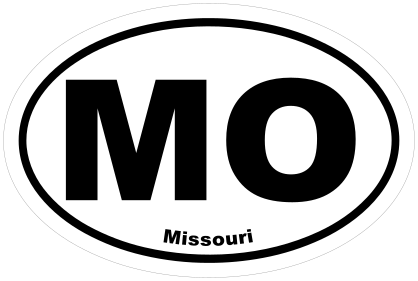 Missouri Mo Oval Sticker