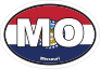 Missouri Mo State Flag Oval Sticker