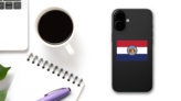 Missouri Mo State Flag Sticker on a Phone (New) example