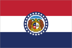 Missouri Mo State Flag Sticker