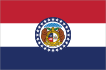 Missouri Mo State Flag Sticker