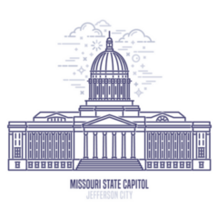 Missouri State Capitol Building And Government Sticker
