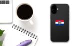 Missouri State Flag Sticker on a Phone (New) example