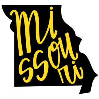 Missouri State Outline And Hand-lettering Sticker