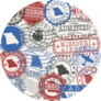 Missouri Travel Passport Stamps. Sticker